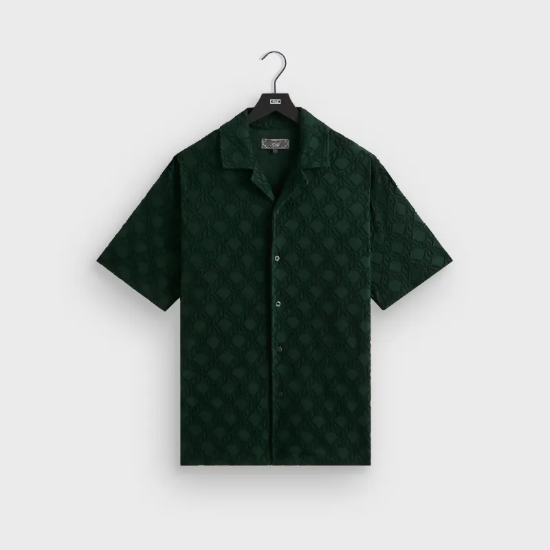 Kith Monogram Terry Thompson Camp Collar Shirt - Stadium sold by Kith
