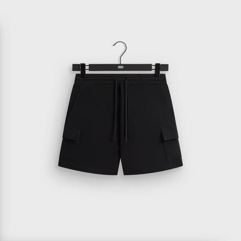 Kith Micro Waffle Fairfax Cargo Short - Black sold by Kith