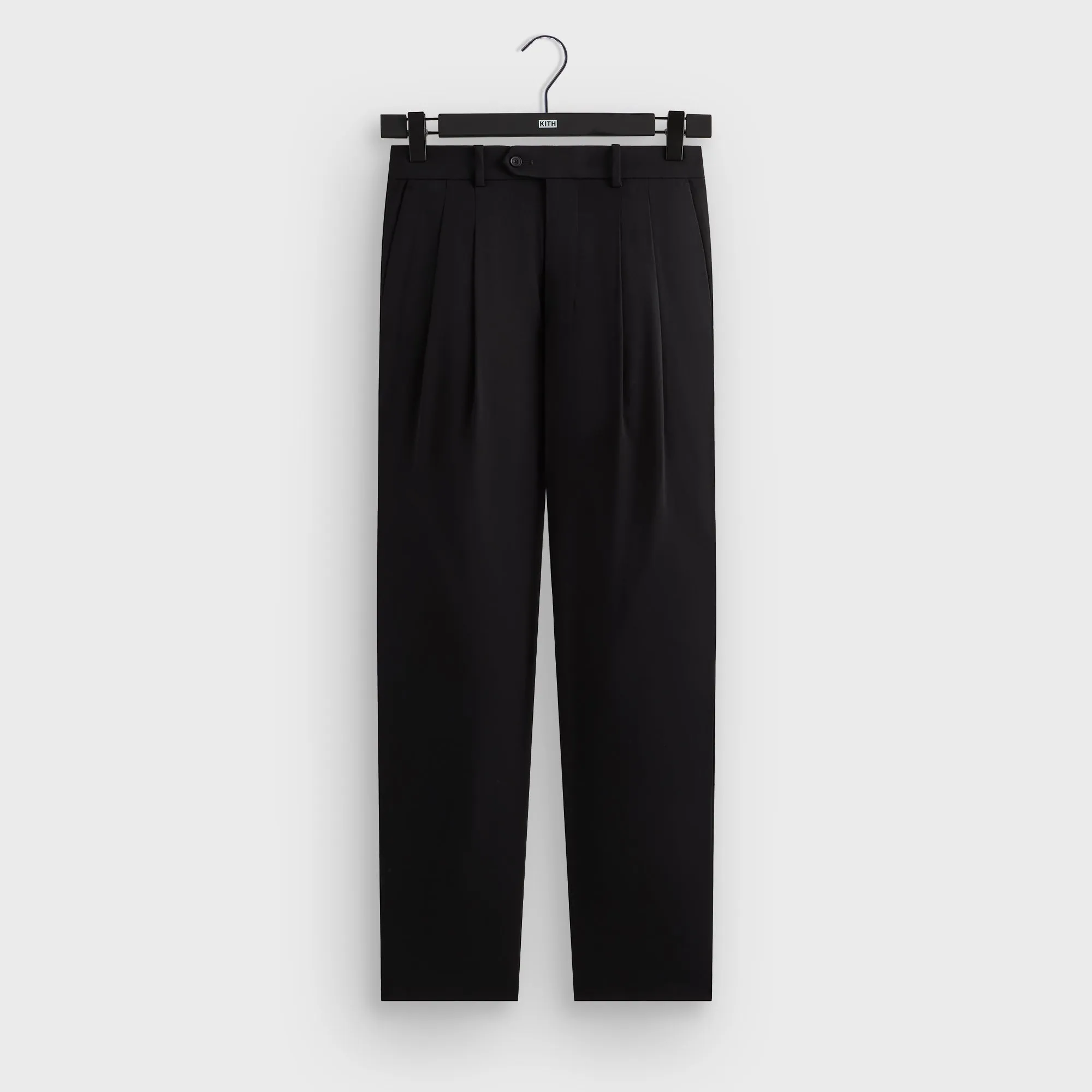 &Kin Kylan Pleated Trouser - Black sold by Kith