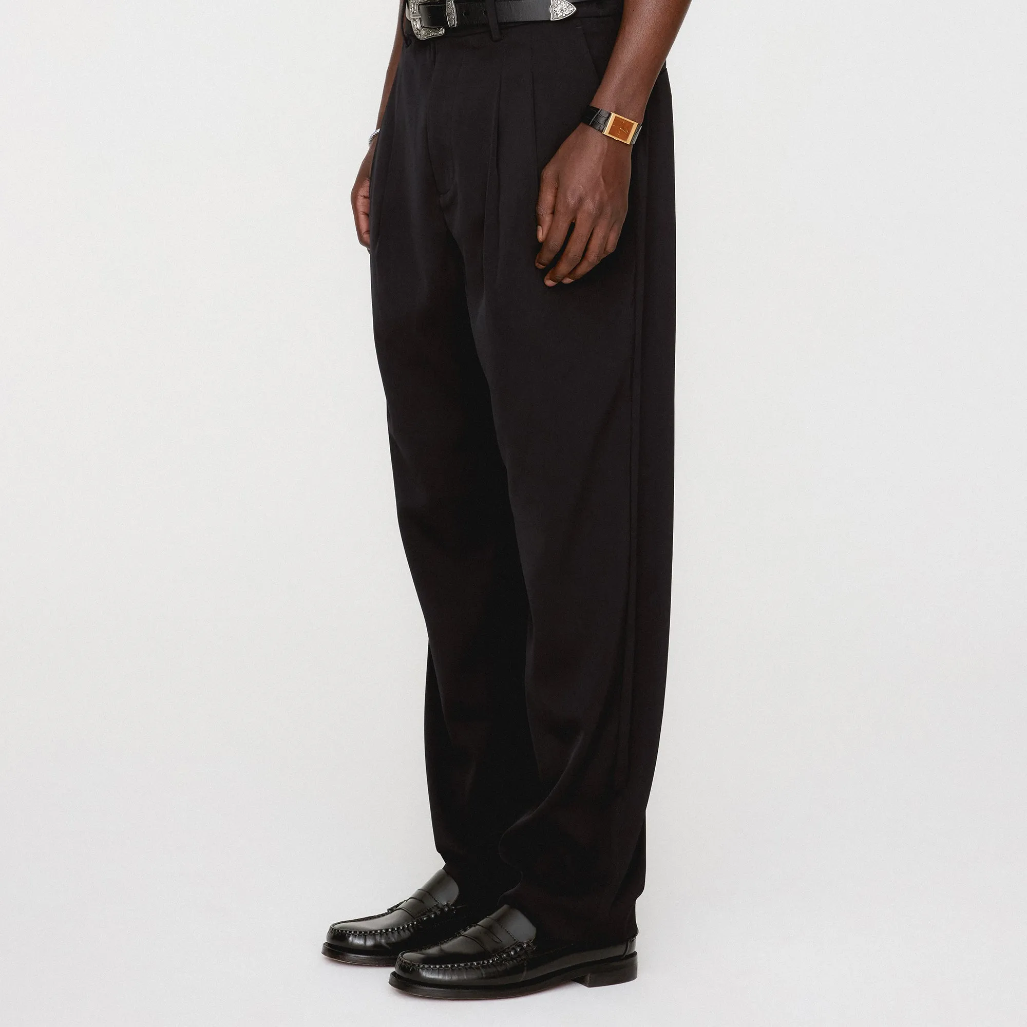 &Kin Kylan Pleated Trouser - Black sold by Kith product image thumbnail 2