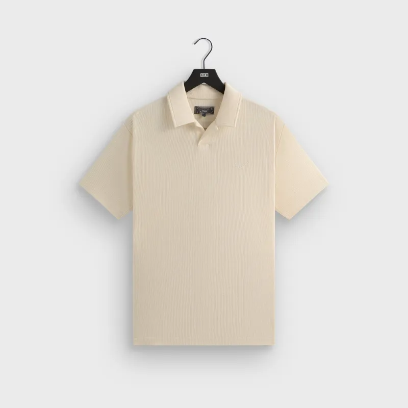 Kith Micro Waffle Drew Polo - Sandrift sold by Kith