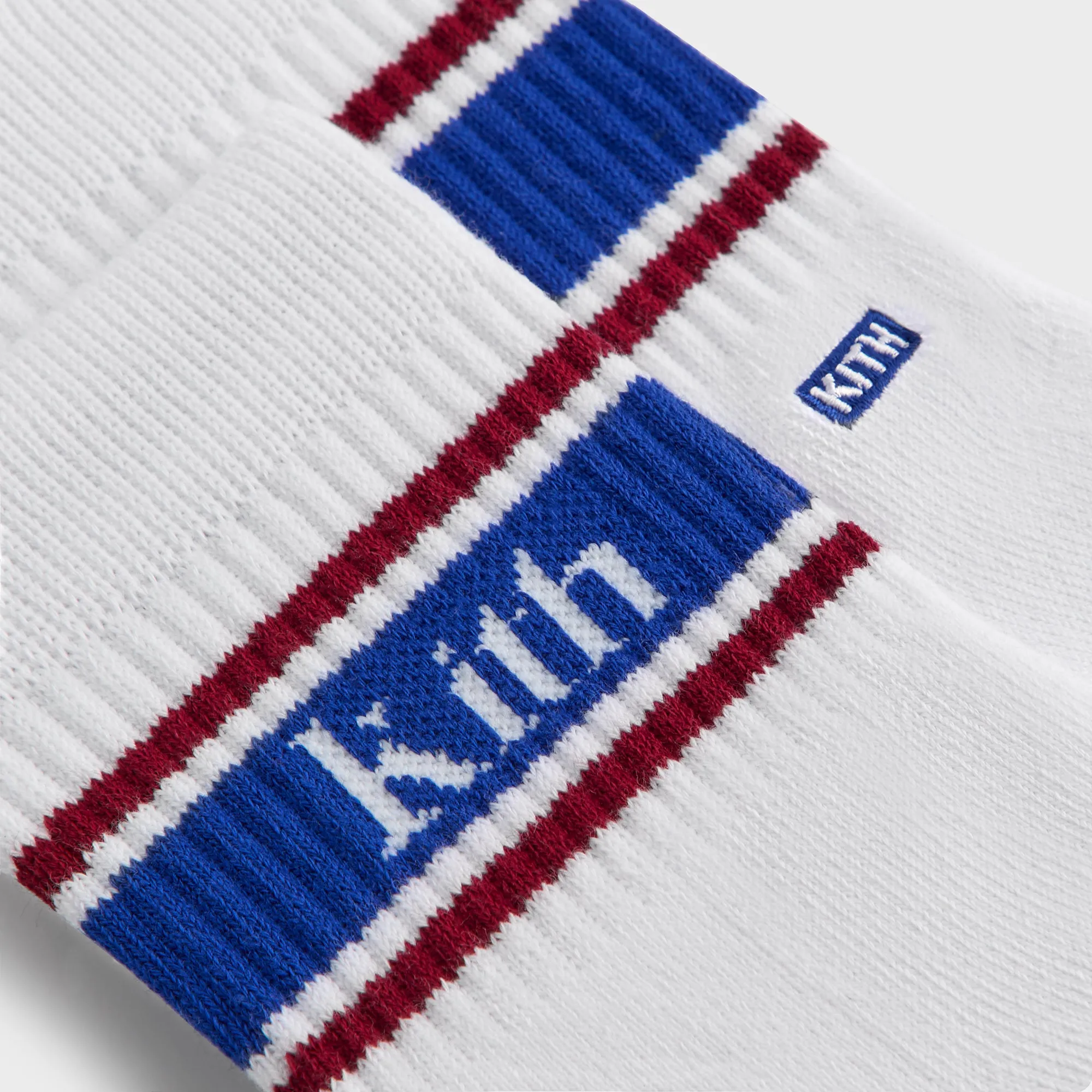Kith 3-Pack Variegated Striped Mid Crew Socks - White sold by Kith product image thumbnail 3