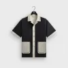 &Kin Sawyer Short Sleeve Camp Collar Shirt - Black sold by Kith