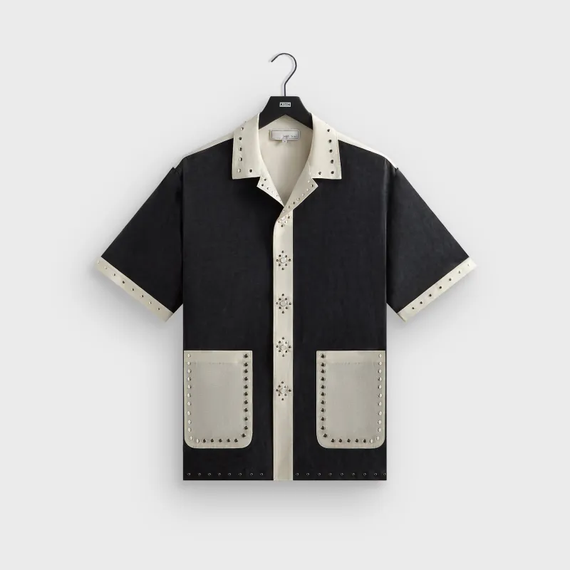 &Kin Sawyer Short Sleeve Camp Collar Shirt - Black sold by Kith