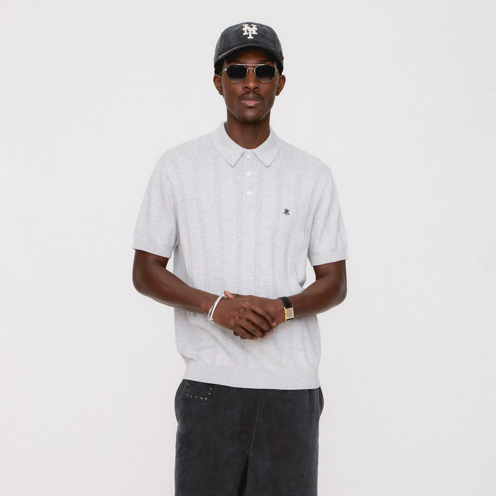 Kith Tilden Polo - Light Heather Grey sold by Kith product image thumbnail 2