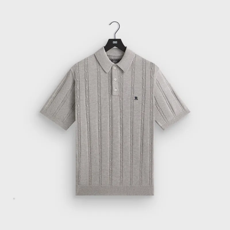 Kith Tilden Polo - Light Heather Grey sold by Kith