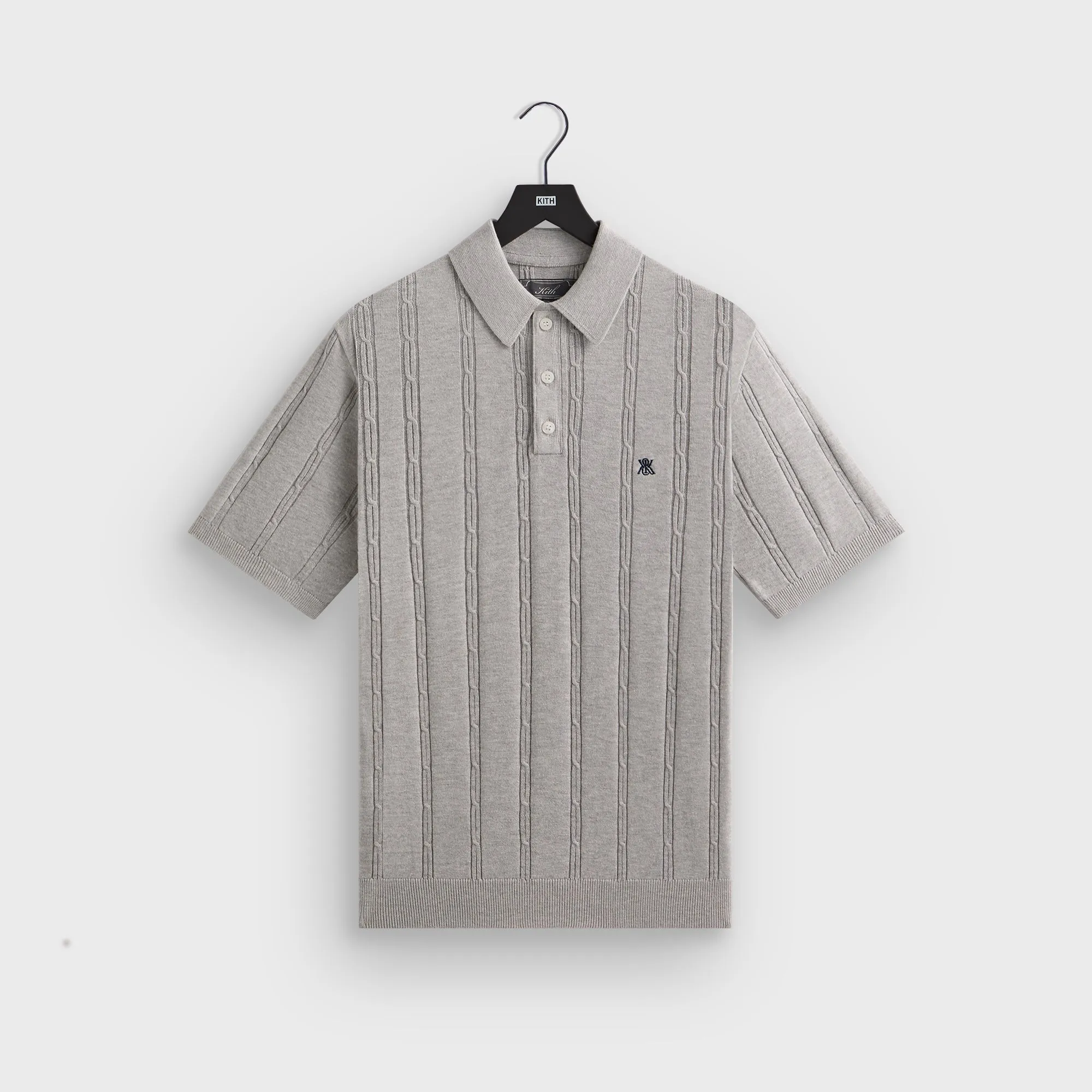 Kith Tilden Polo - Light Heather Grey sold by Kith