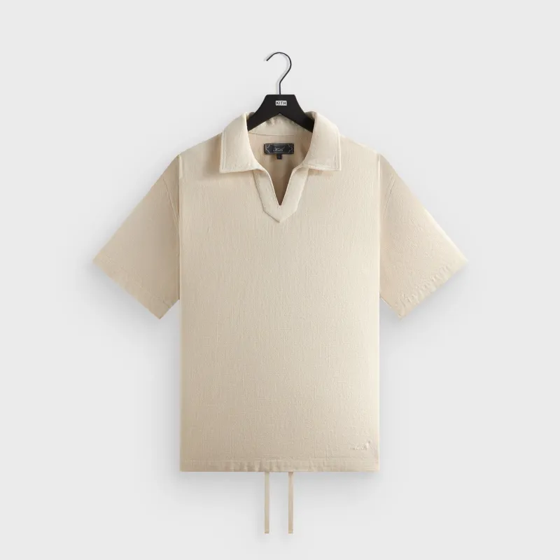 Kith Soft Woven Short Sleeve Glen Pullover - Waffle sold by Kith