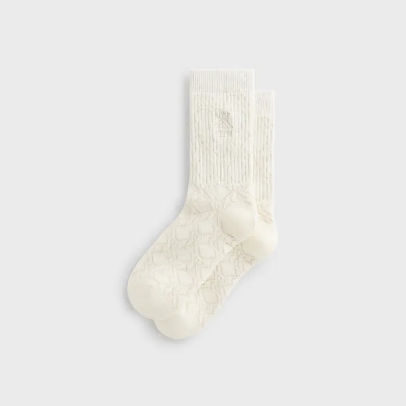 Kith Crest Monogram Jacquard Crew Socks - Silk sold by Kith