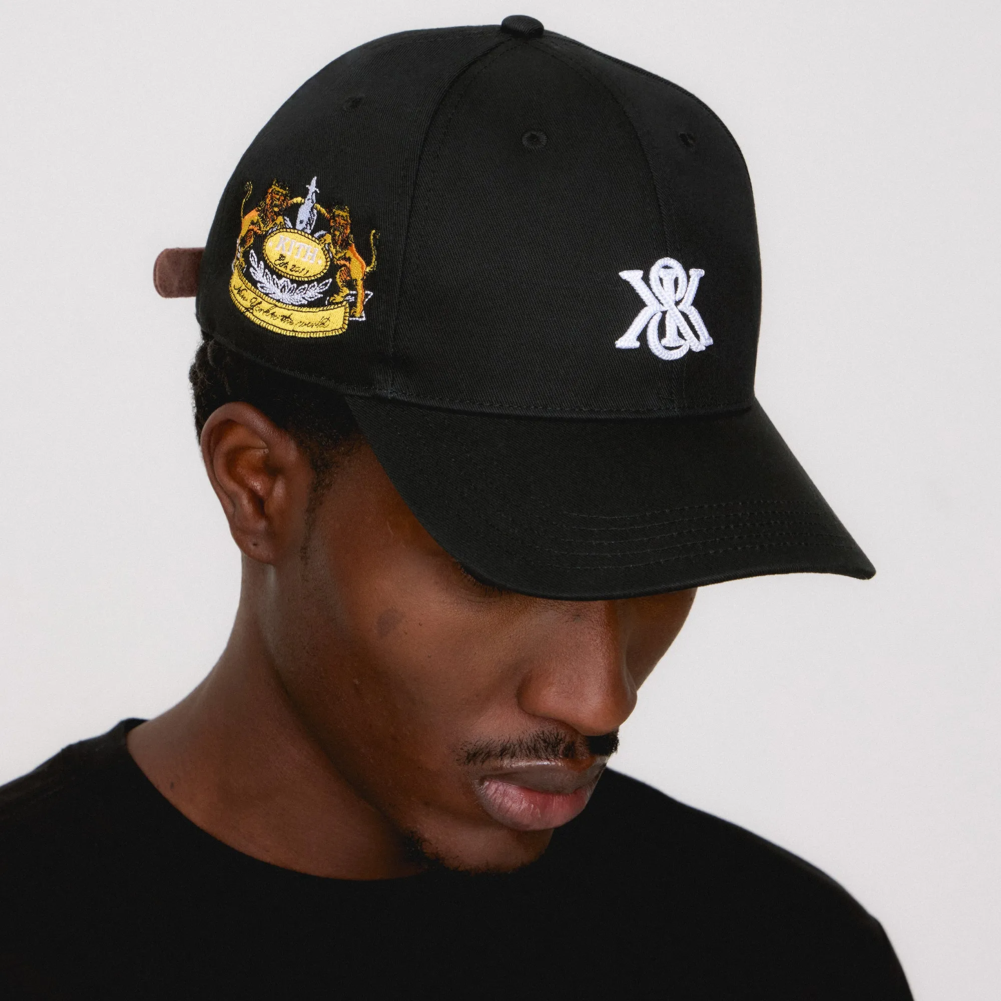 Kith Greenwich Two-Button Twill Classic Cap - Black sold by Kith product image thumbnail 2