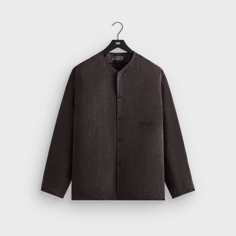 Kith Cupro Linen Caelen Shirt - Kindling sold by Kith