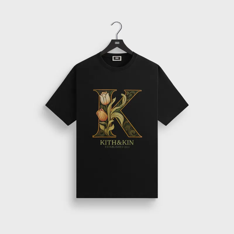 Kith Tulip K Tee - Black sold by Kith