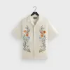 Kith Linen Thompson Camp Collar Shirt - Sandrift sold by Kith
