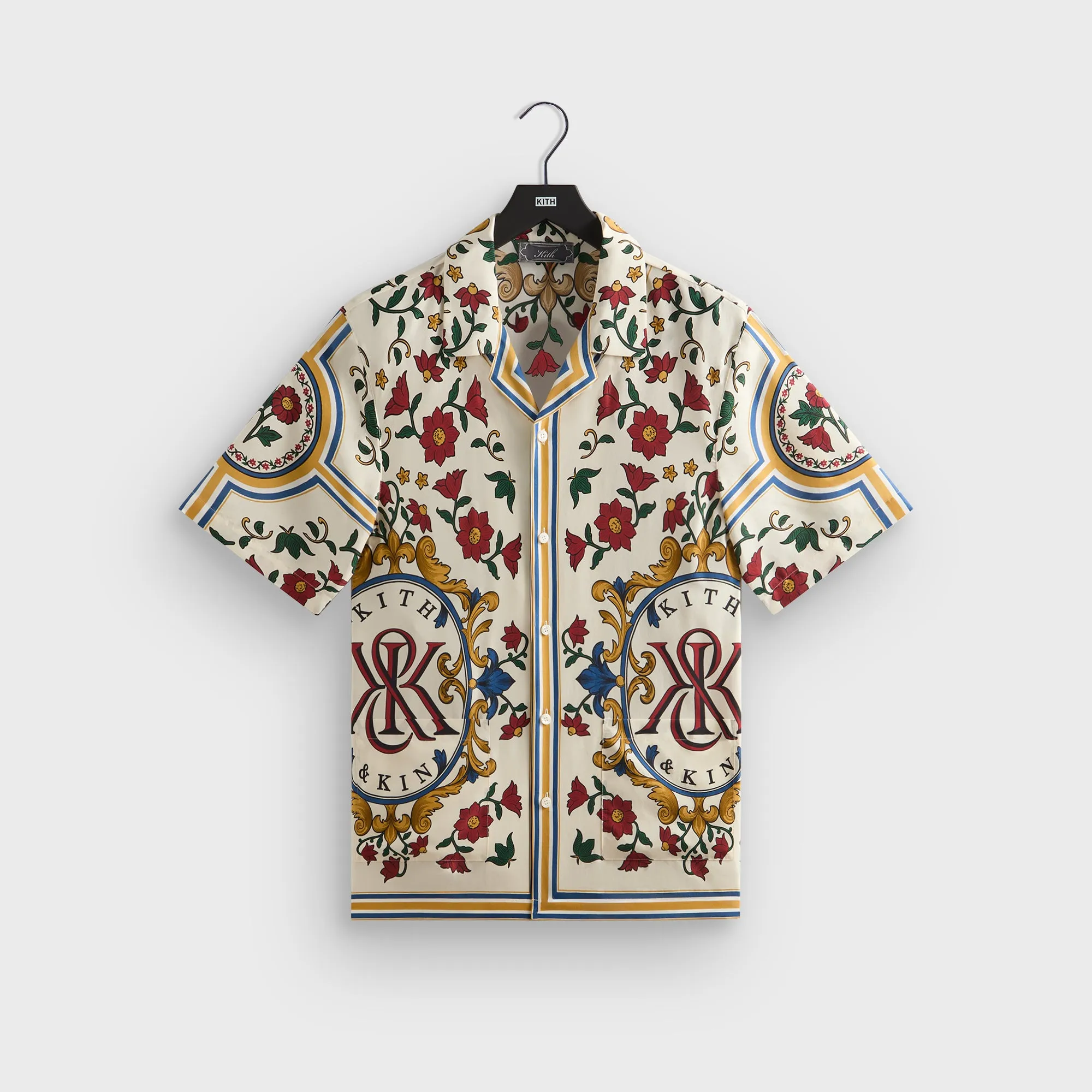 Kith Silk Thompson Camp Collar Shirt - Sandrift sold by Kith