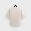 Kith Washed Denim Willis Baseball Shirt - Sandrift sold by Kith