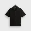 Kith Cotton Mesh Thompson Camp Collar Shirt - Black sold by Kith
