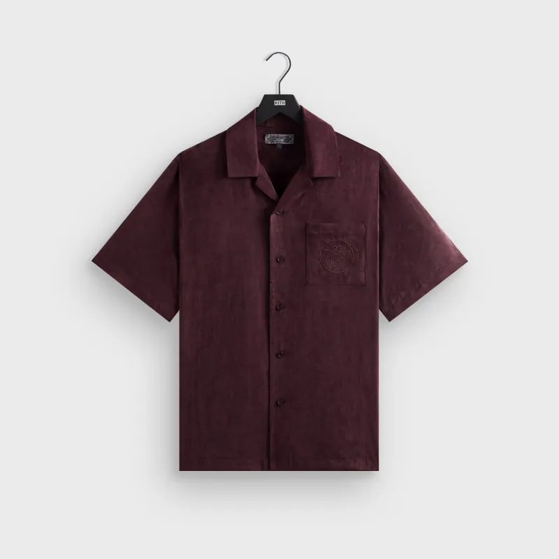 Kith Adonis Camp Collar Shirt - Rich sold by Kith
