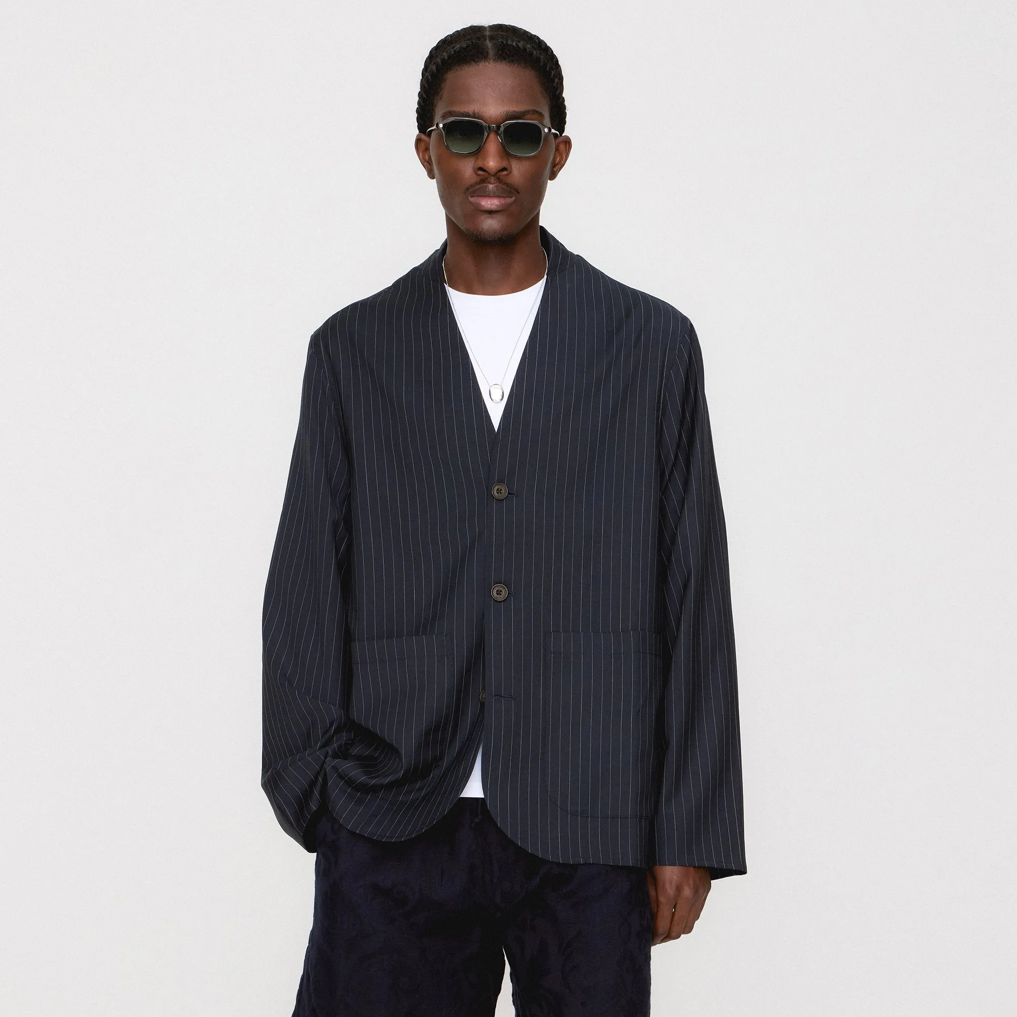 &Kin Tropical Wool Zac Blazer - Admiral sold by Kith product image thumbnail 2