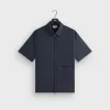 &Kin Tropical Wool Davenport Shirt - Admiral sold by Kith