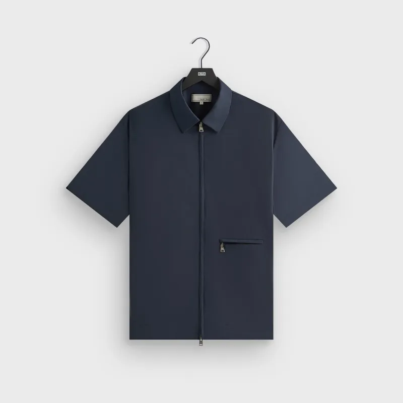 &Kin Tropical Wool Davenport Shirt - Admiral sold by Kith