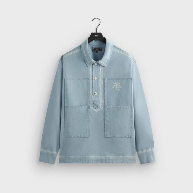 Kith Chambray Paterson Shirt - Light Indigo sold by Kith