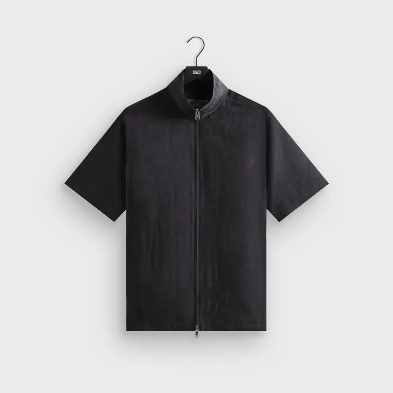 Kith Monogram Silk Thompson Crossover Shirt - Stadium | Parallel
