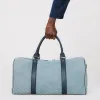 Kith Monogram Suede Duffle Bag - Mist sold by Kith
