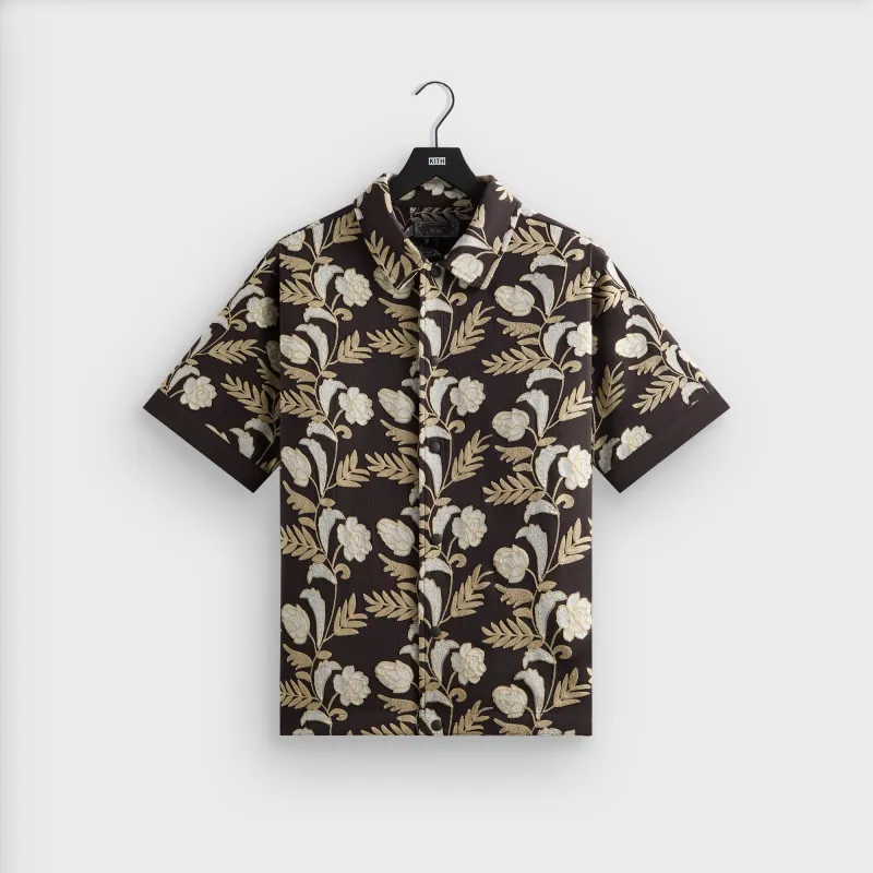 Kith Embroidered Floral Woodpoint Shirt - Kindling sold by Kith
