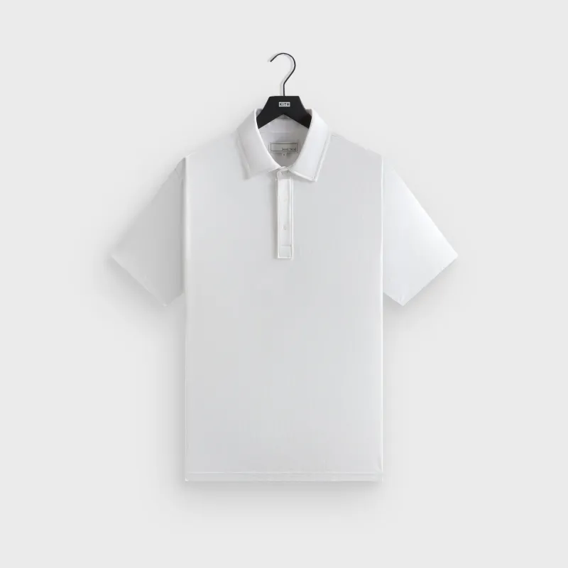 &Kin Pima Jersey Short Sleeve Heathrow Polo - White sold by Kith