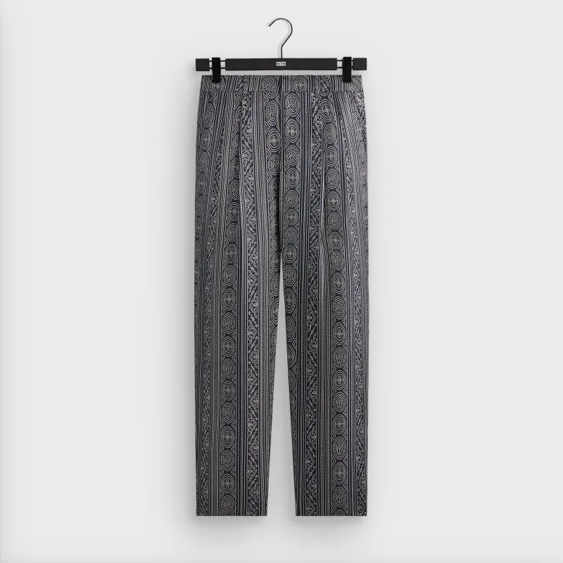 &Kin Batik Stripe Pleated Ari Trouser - Nocturnal sold by Kith