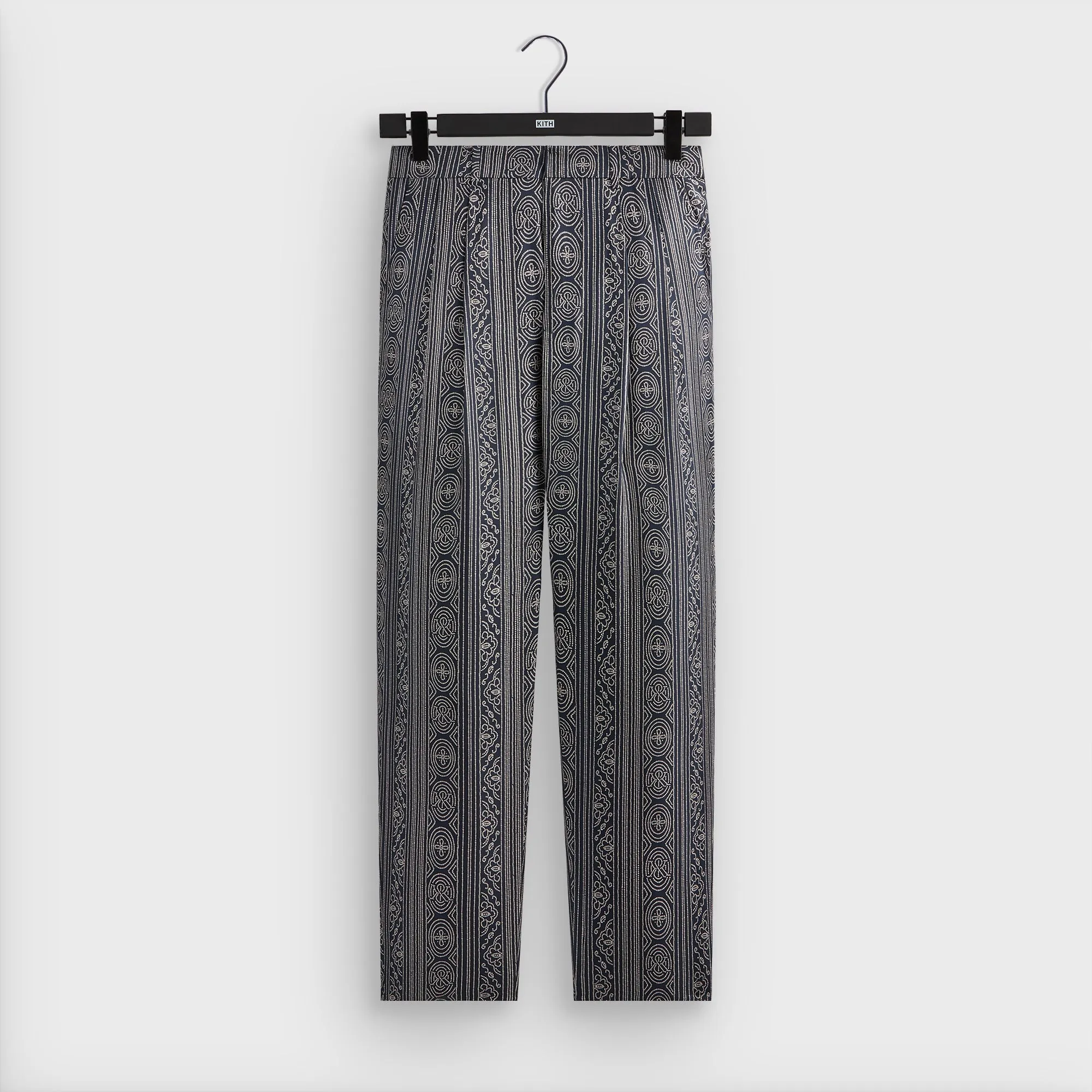 &Kin Batik Stripe Pleated Ari Trouser - Nocturnal sold by Kith