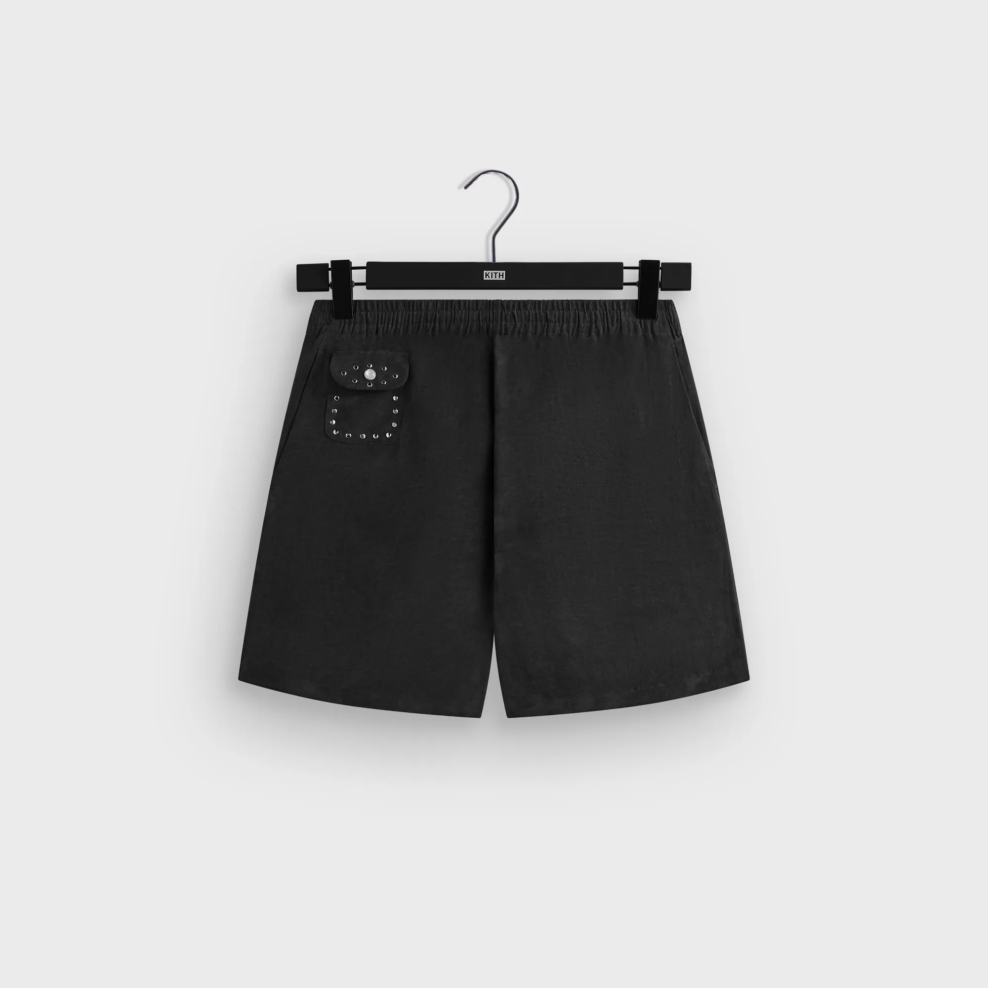&Kin Cupro Linen Kellen Short - Black sold by Kith