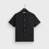 &Kin Silk Habotai Beckham Buttondown - Black sold by Kith