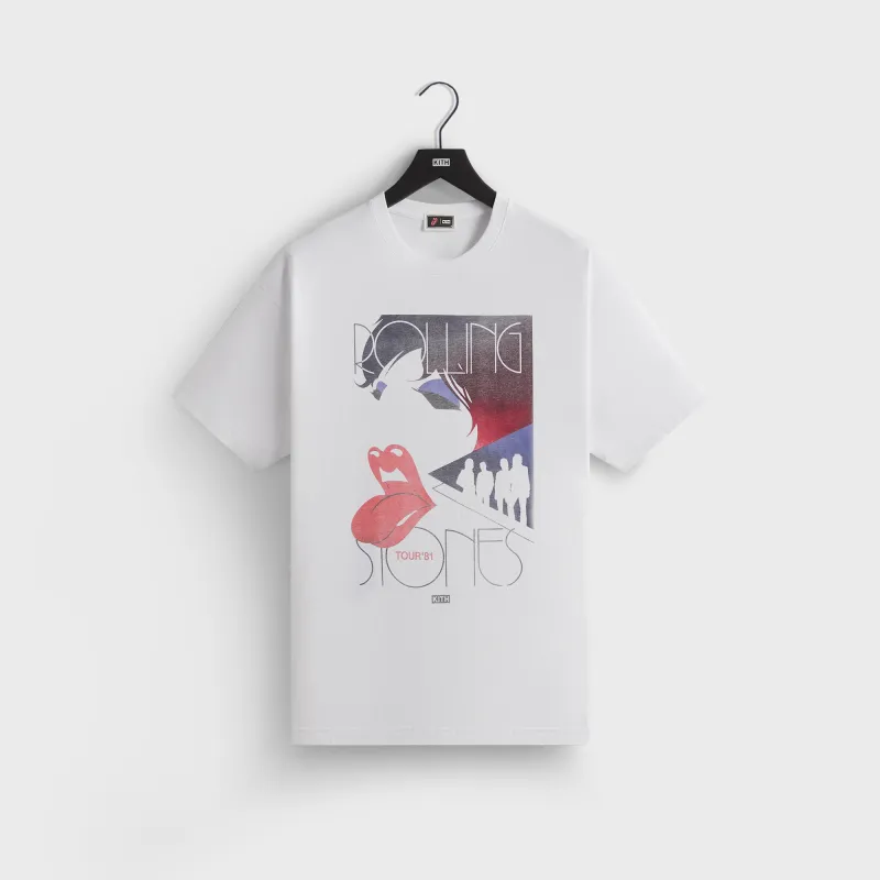 Kith for The Rolling Stones Tour 1981 Tee - White sold by Kith