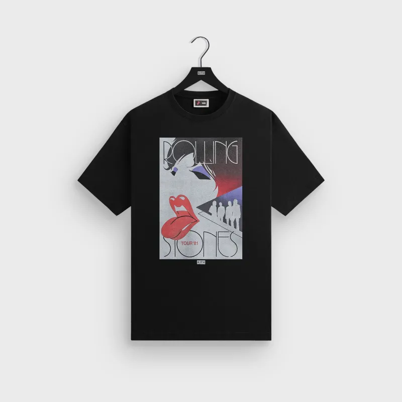 Kith for The Rolling Stones Tour 1981 Tee - Black sold by Kith