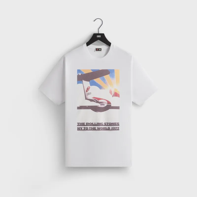 Kith for The Rolling Stones New York 1972 Poster Tee - White sold by Kith