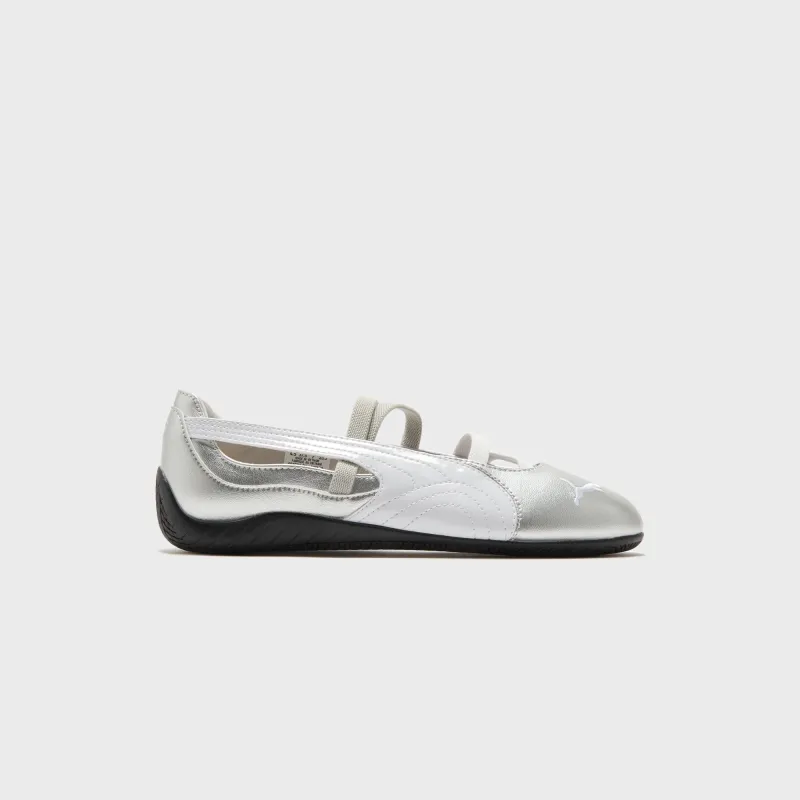 PUMA WMNS Speedcat Ballet Metallic - Puma Silver / Puma White sold by Kith