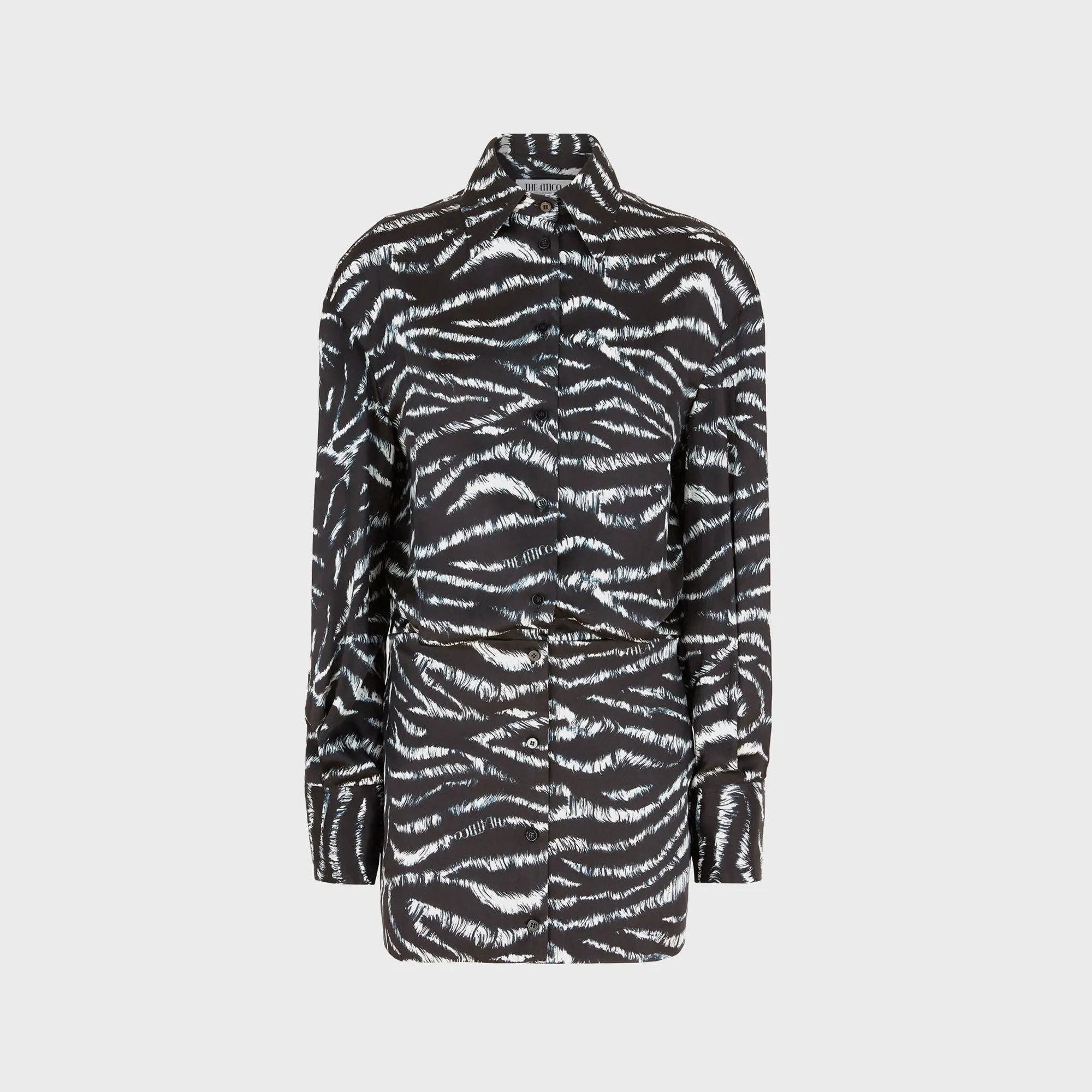 The Attico Silvye Mini Dress - Black / White sold by Kith