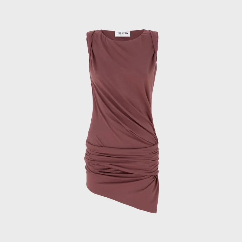 The Attico Mini Dress - Dark Mauve sold by Kith