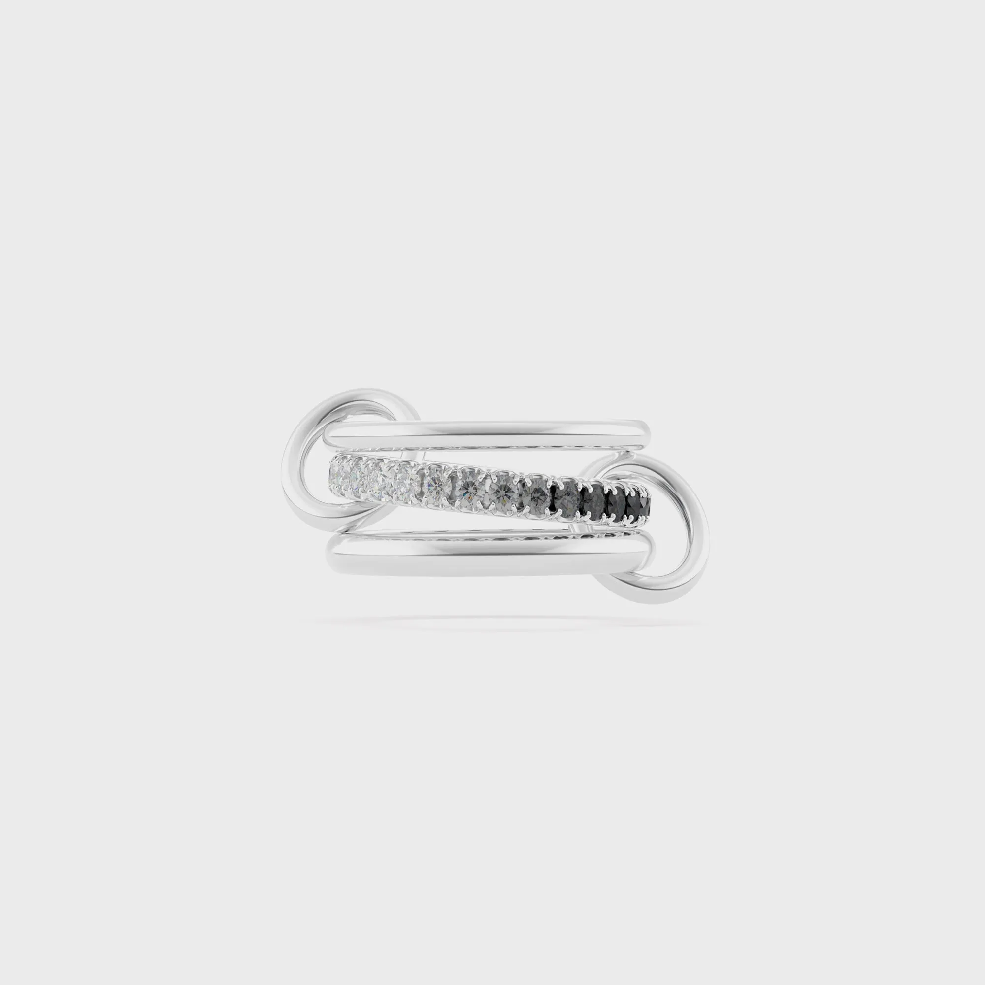 Spinelli Kilcollin Petunia Silver Ombre Ring Noir - Silver sold by Kith