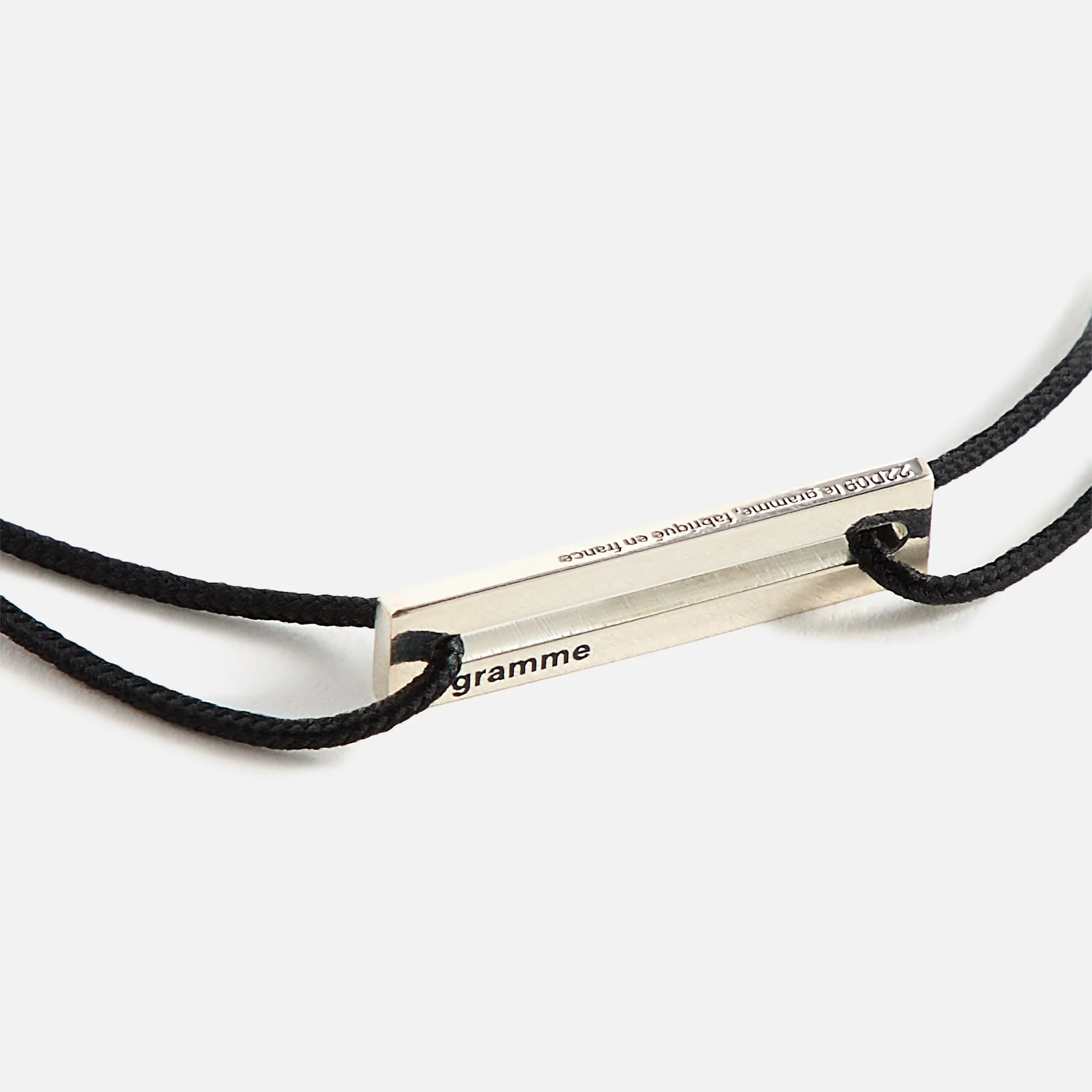 Le Gramme 1.7g Cord Bracelet - Black / Silver sold by Kith product image thumbnail 2