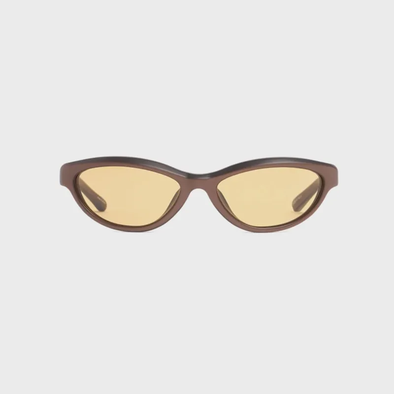 Jacquemus Curvo Sunglasses - Matt Metallic Brown sold by Kith