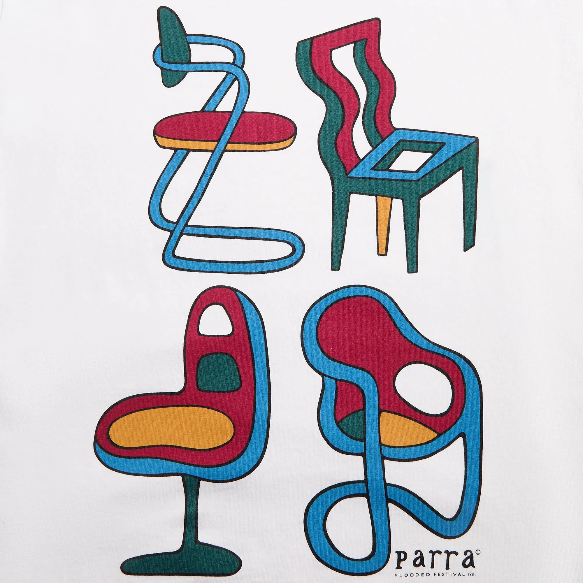 by Parra Unreasonable Chairs Tee - White sold by Kith product image thumbnail 3