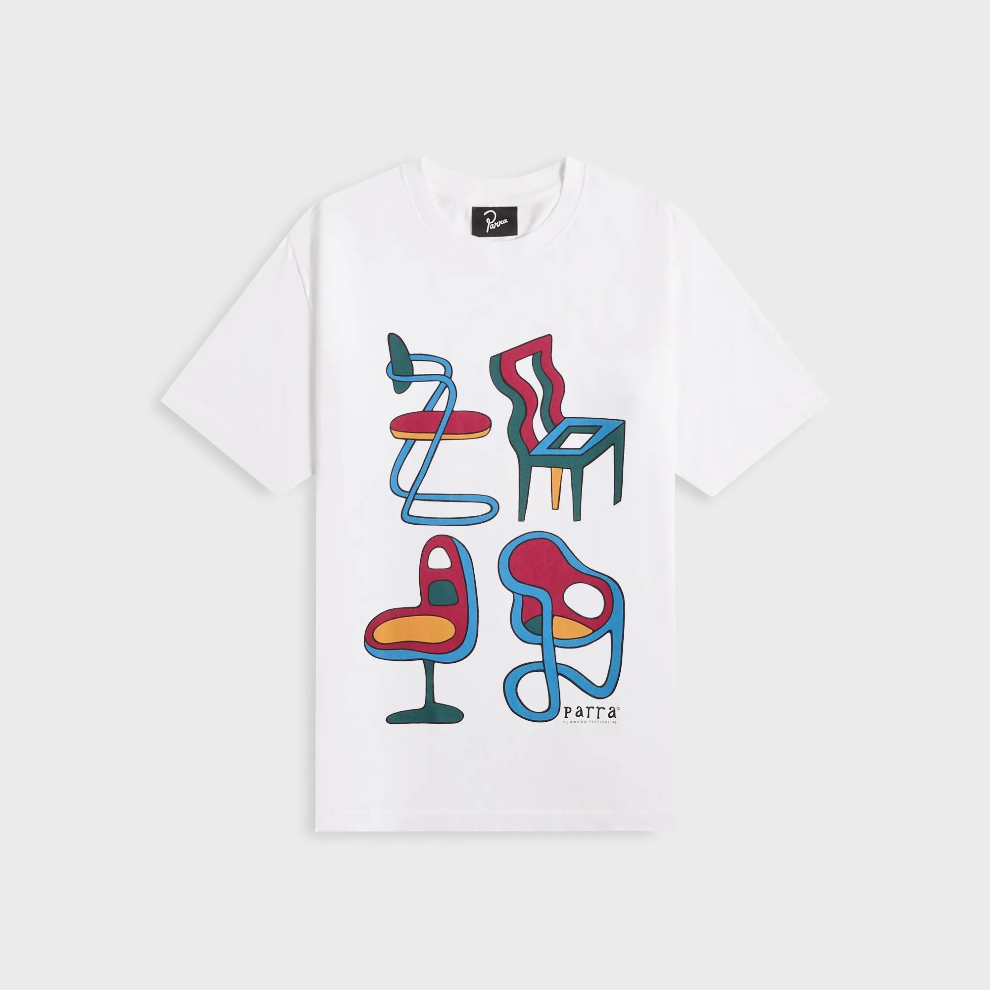 by Parra Unreasonable Chairs Tee - White sold by Kith