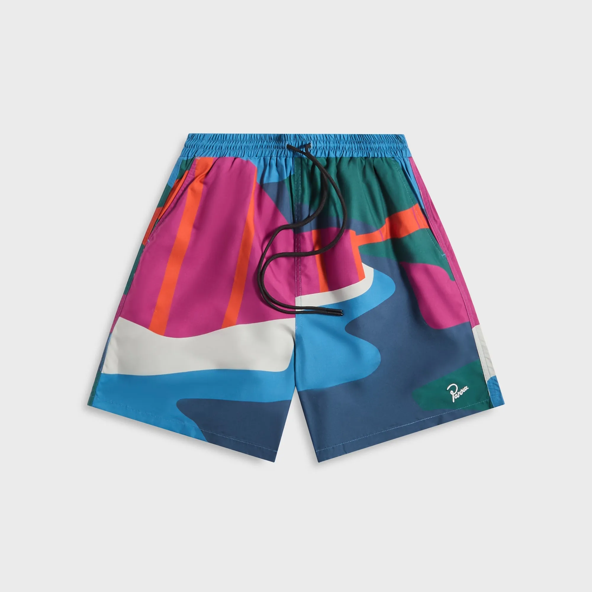 by Parra The Festival Fence Swim Shorts - Blue sold by Kith