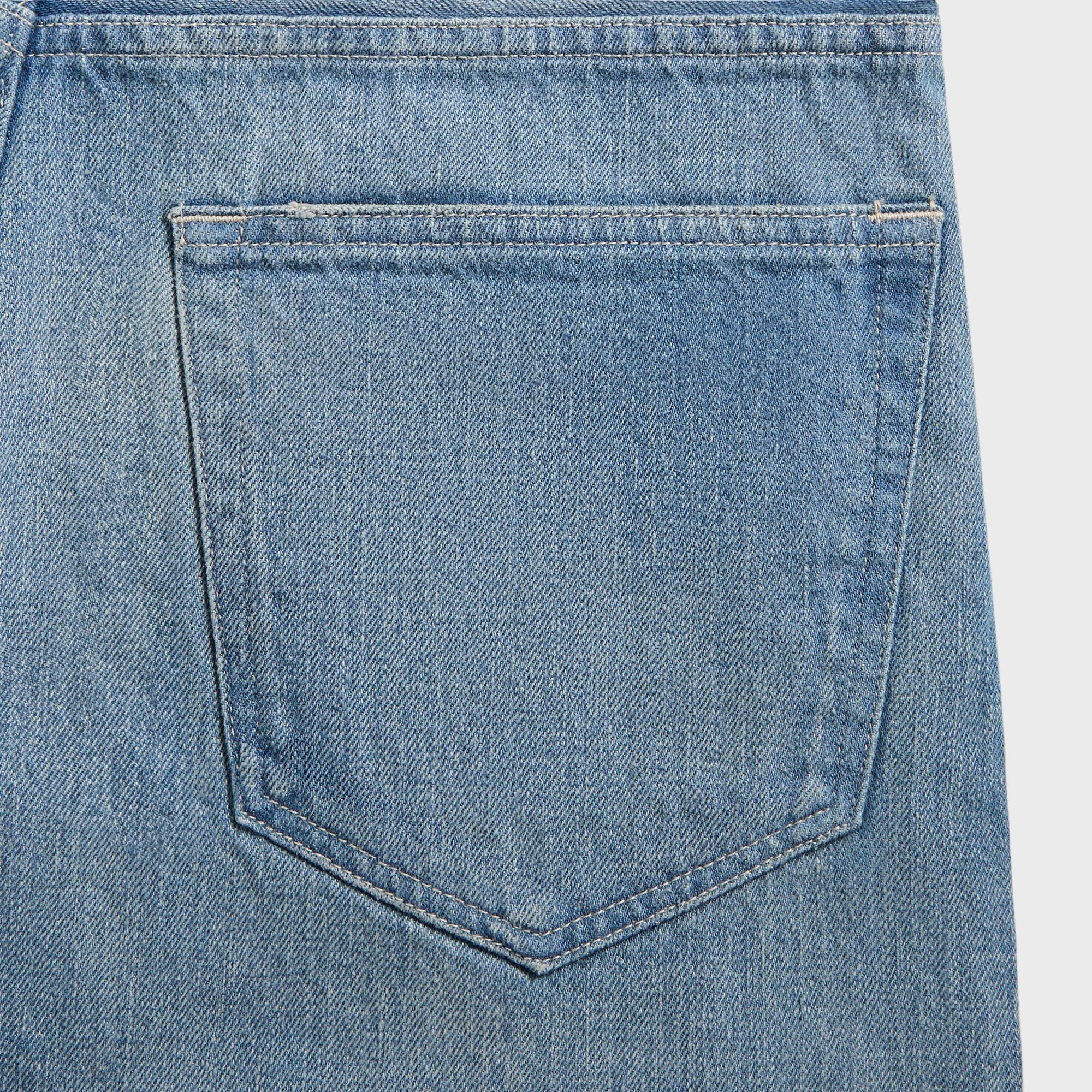 Auralee Selvedge Faded Light Denim Wide Pants - Light Indigo sold by Kith product image thumbnail 3