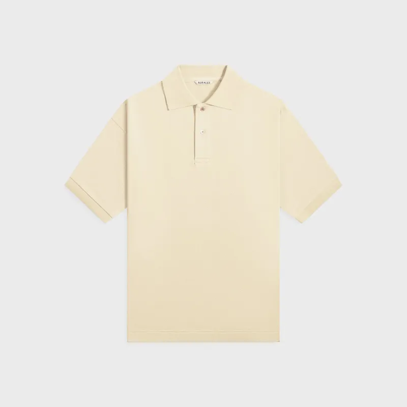 Auralee Pima Cotton Heavy Pique Polo - Pistachio sold by Kith
