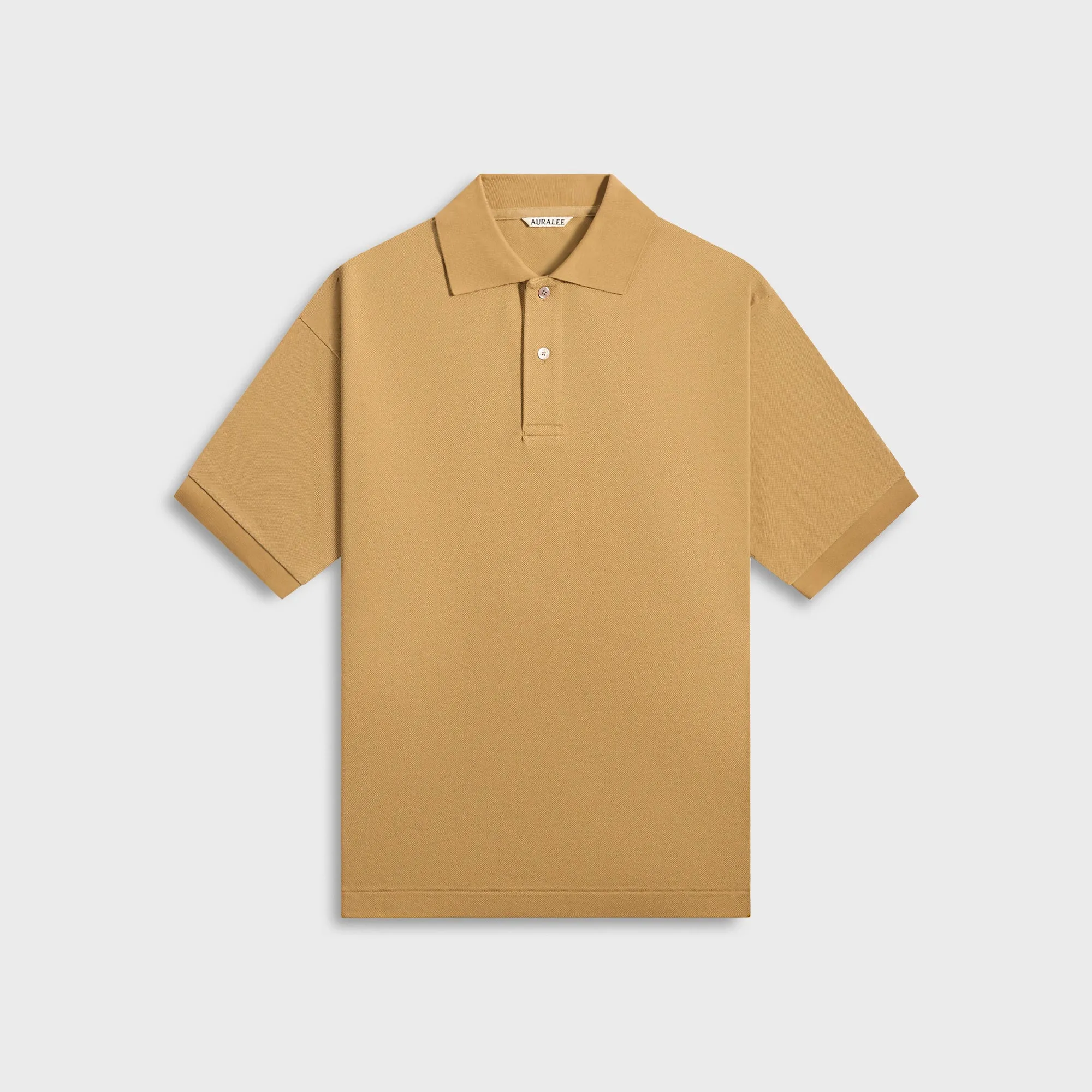 Auralee Pima Cotton Heavy Pique Polo - Khaki Beige sold by Kith