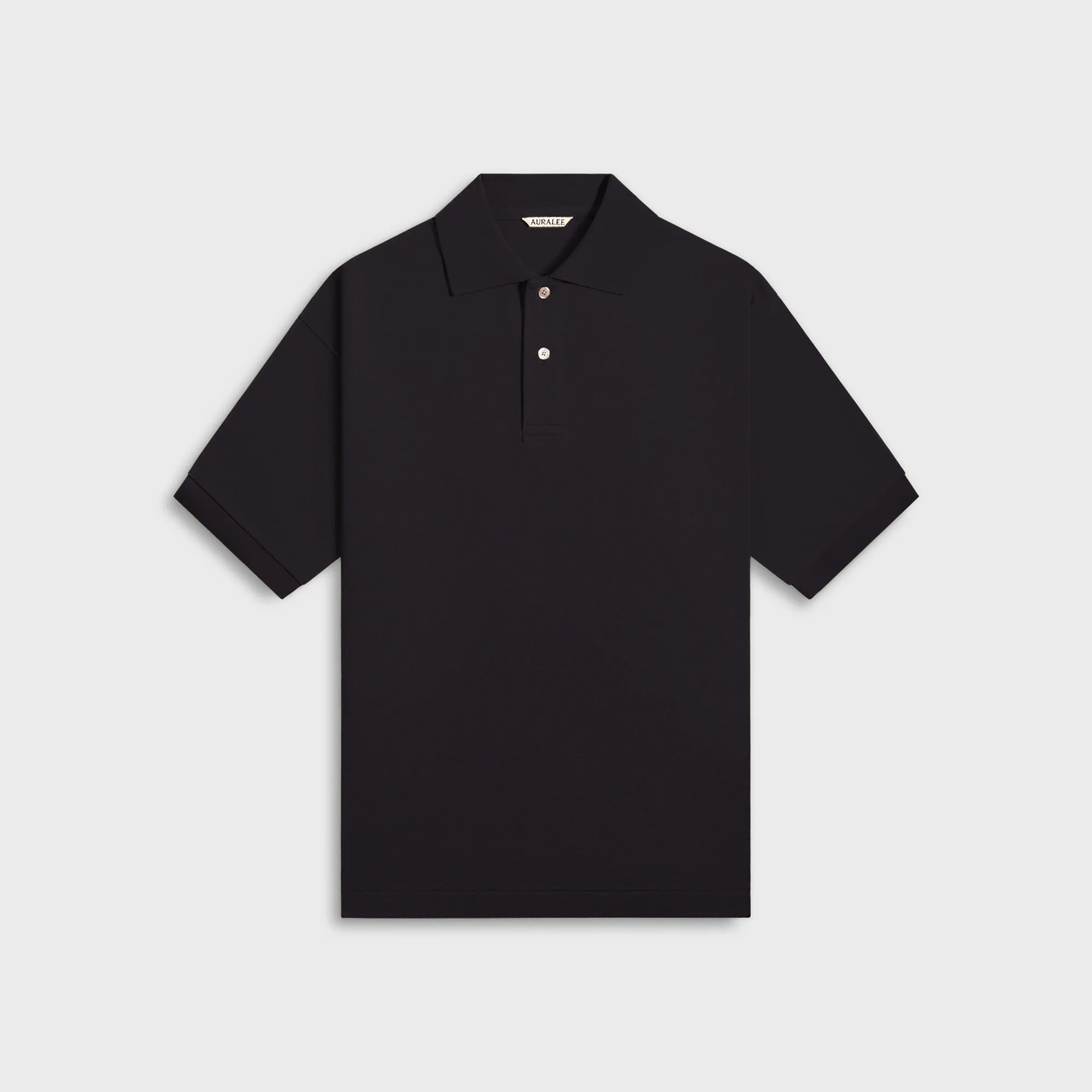 Auralee Pima Cotton Heavy Pique Polo - Dark Navy sold by Kith