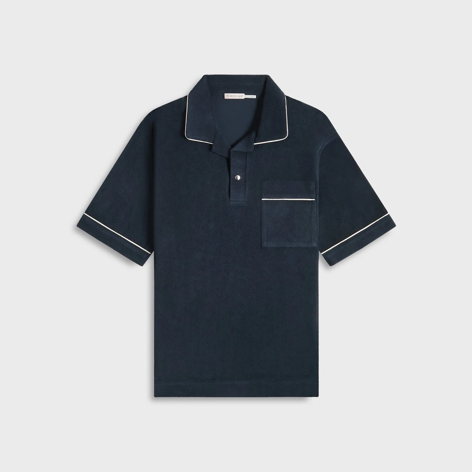 Moncler Short Sleeve Polo - Black sold by Kith